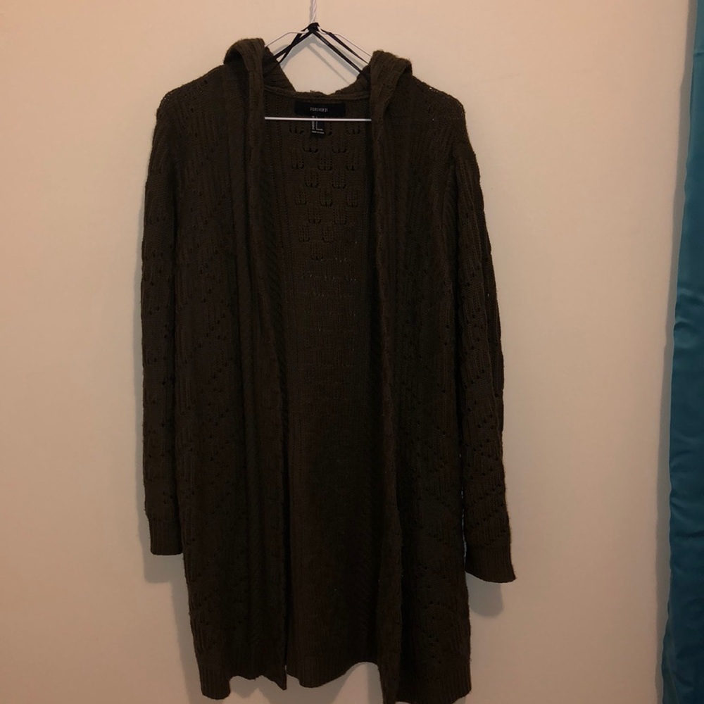 Hooded Duster Sweater